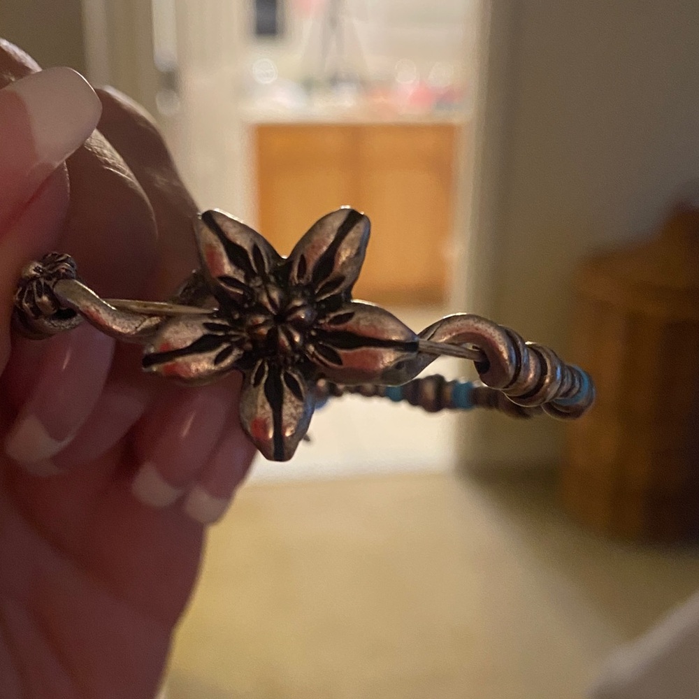 Alex and Ani Gold Flower Bracelet